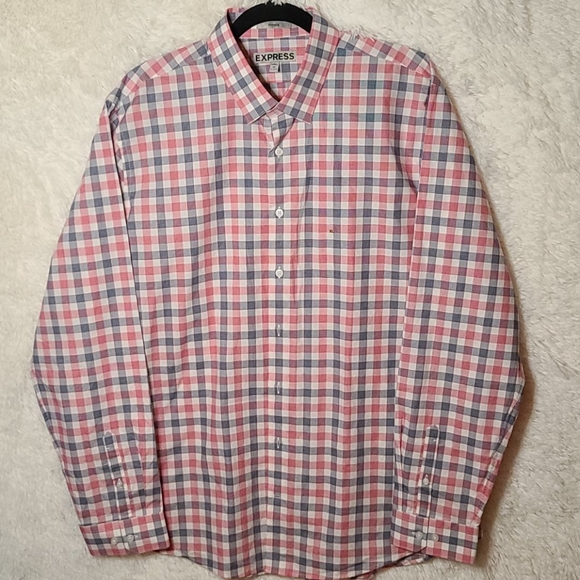 Express Other - NWOT Express XL Red, white, blue plaid shirt